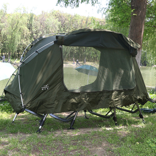 欧式 一体帐户外精致行军床帐篷离地帐便携防水单人钓鱼帐