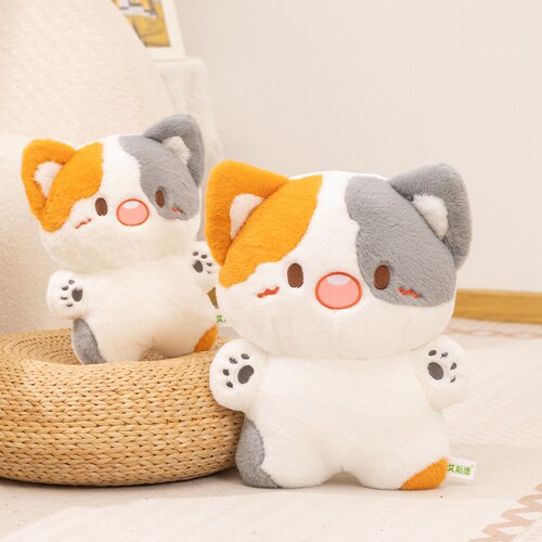 可爱三花猫公仔小猫咪毛绒玩具