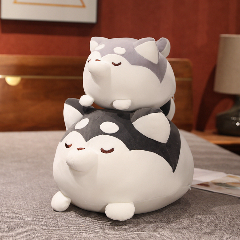 哈士奇公仔抱枕胖团子二哈狗狗