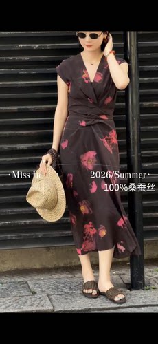 2026新款女装时尚气质百搭显瘦真丝连衣裙