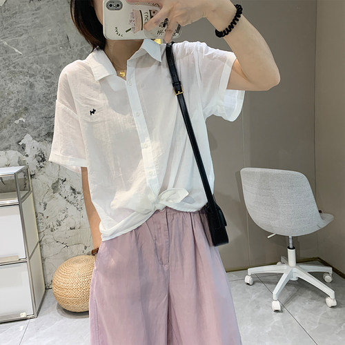 2026夏季薄款透气翻领女衬衫