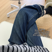 显瘦四面弹秋冬小个子阔腿牛仔裤 王炸神裤 软糯舒适加绒直筒裤 女