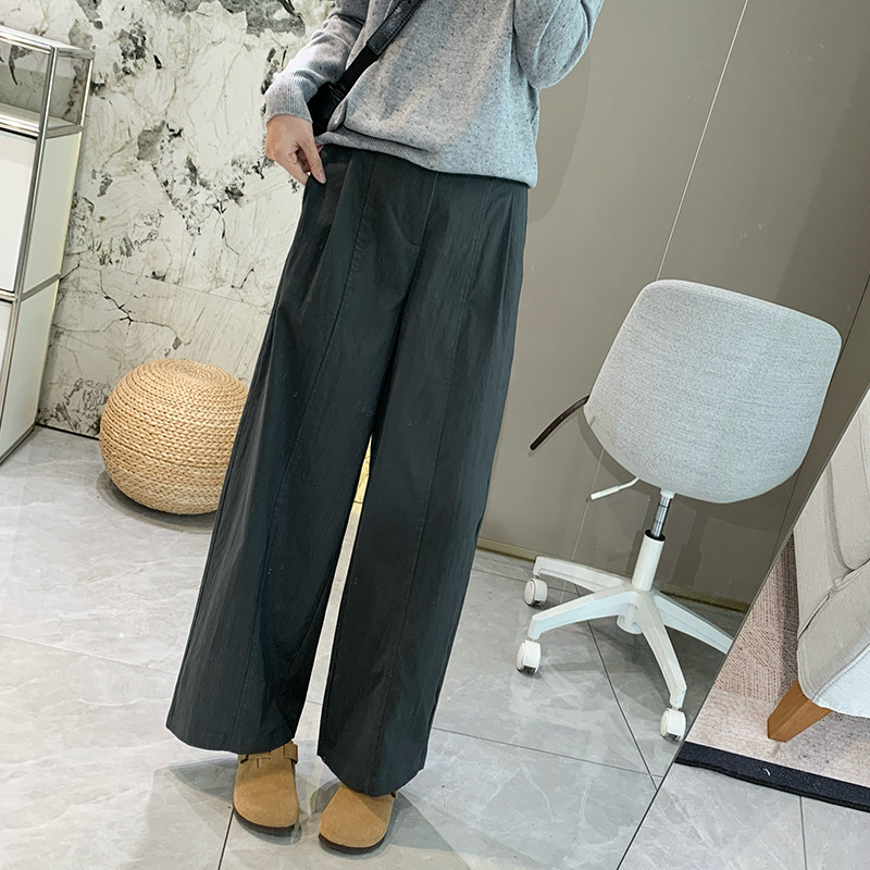 修腿神裤！松弛显瘦阔腿休闲裤松紧腰弹力宽松直筒裤女秋季长裤