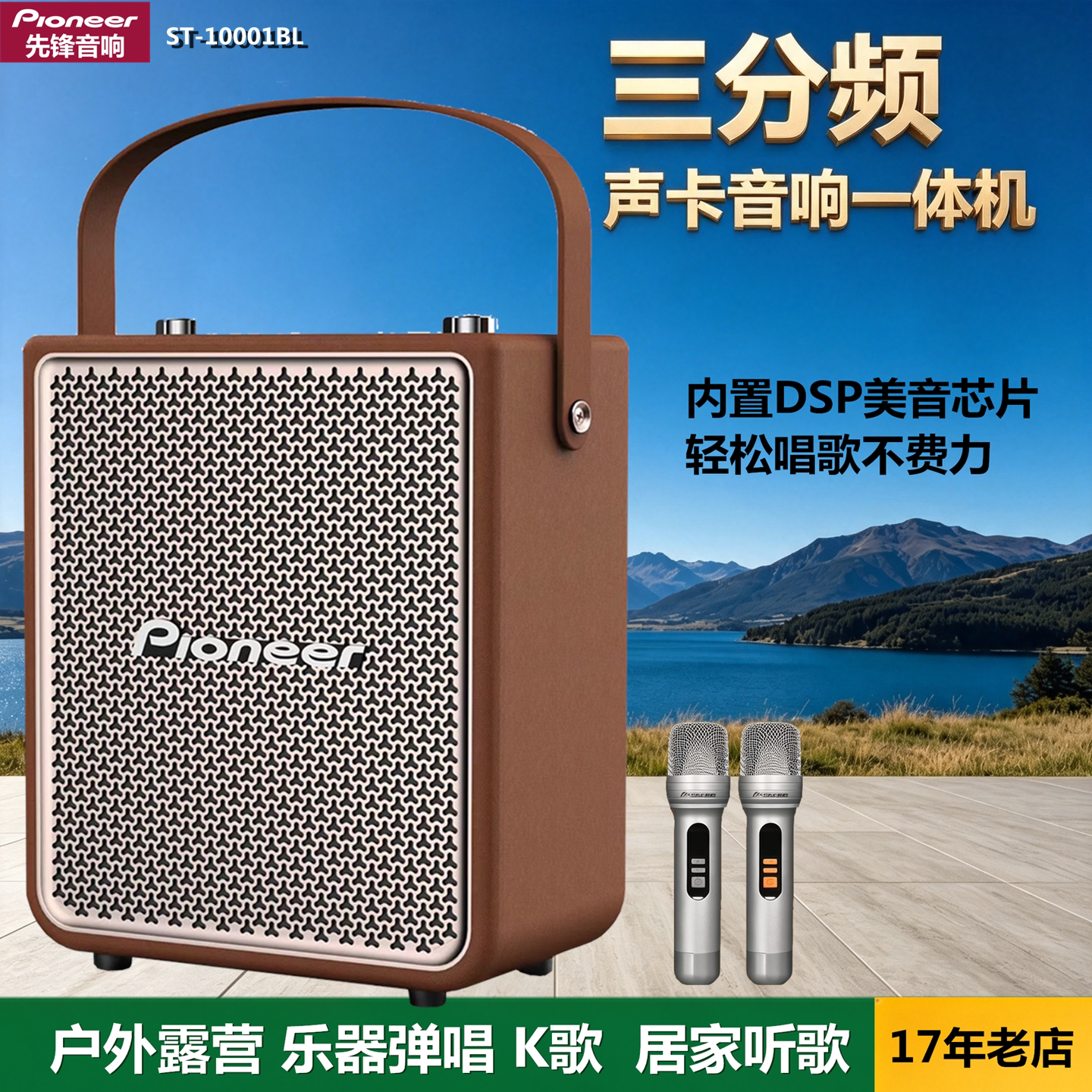 先锋大功率便携三分频K歌音响