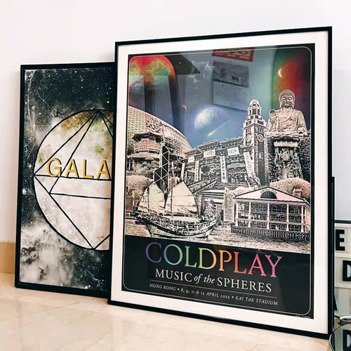 Coldplay窄边自裱海报框61*46