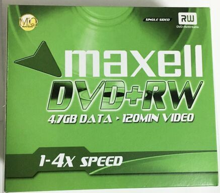 麦克赛尔MAXELL 万胜DVD+RW 4X单片装可擦写光盘 DVD+RW刻录盘
