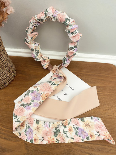 仙女编发飘带发箍海边淡紫色发带