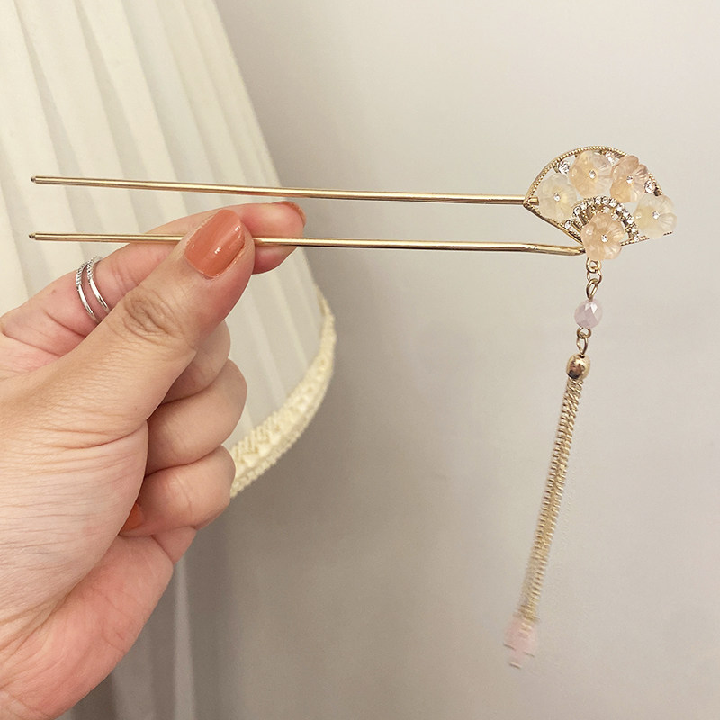 法式旗袍发钗简约吊坠发簪