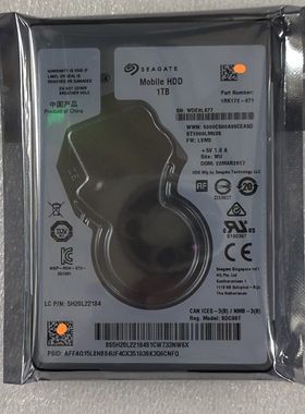 Seagate希捷ST1000LM035笔记本硬盘1TB SATA3高速7mm机械硬盘128M