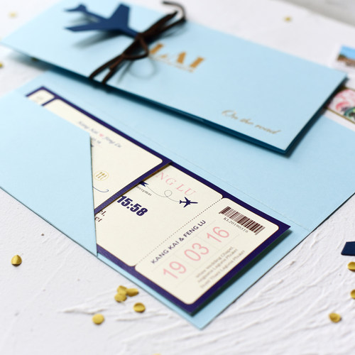 护照飞机票定制结婚喜帖创意门票