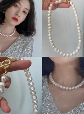 10-11mm天然淡水珍珠项链简约百搭气质复古名媛珍珠项链