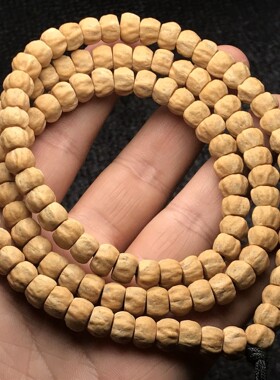 热振料百香子108颗佛珠手链高密高油藏式柏香籽手串天然文玩菩提
