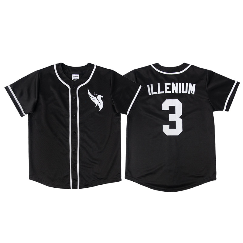 ILLENIUM PHOENIX SON 탑 100 DJ 의류 야구 정장 반팔 카디건 디스코 의류 EDC 전자 음악 축제