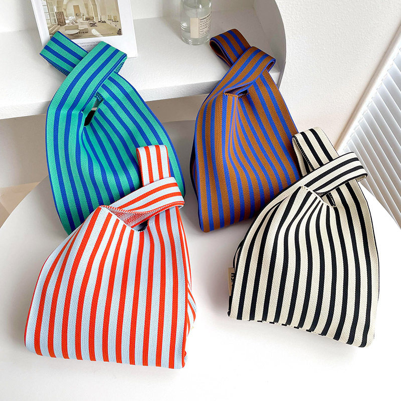 潮流针织单肩小众设计马甲包手拎包几何撞色条纹单肩腋下包托特包,箱包皮具/热销女包/男包,通用款女包,淘宝优惠券,粉丝福利购,淘宝优惠卷