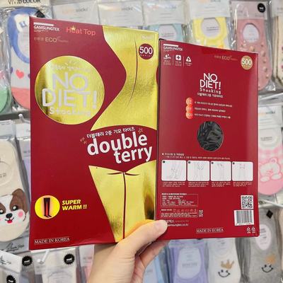 韩国产打底袜 NODIET500D加厚双层保暖连裤袜秋冬黑色丝袜连脚袜