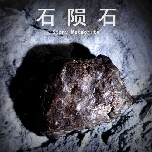 石陨石球粒陨石地质科普教学标本