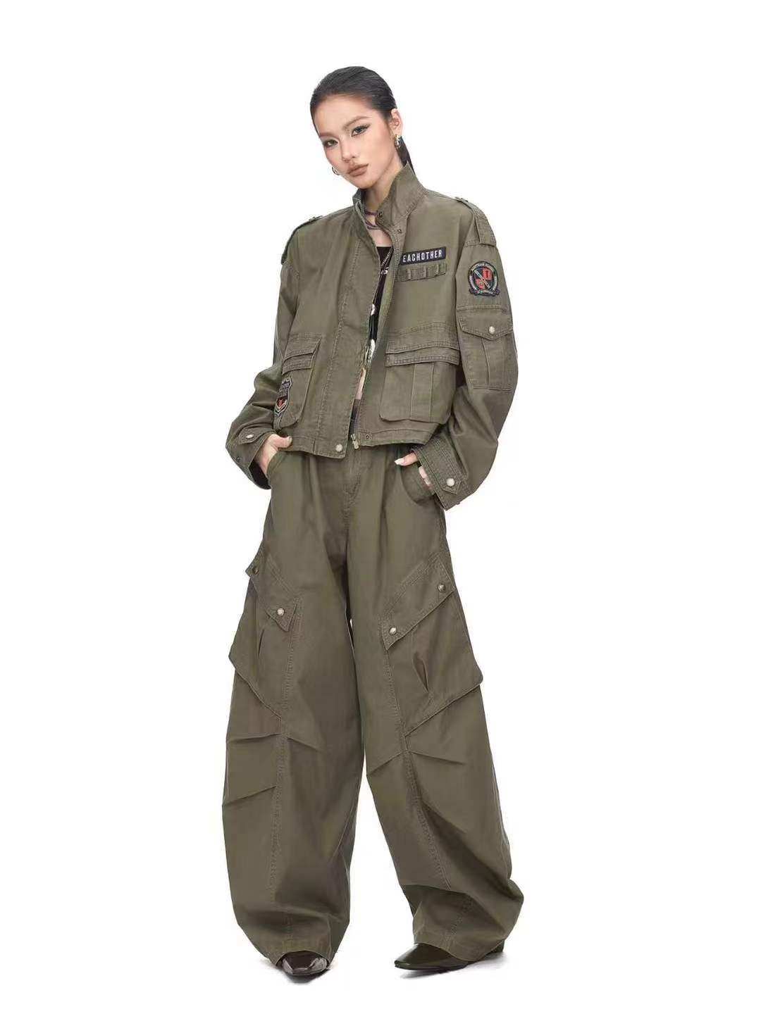 拓谷正品2026早春新款时尚百搭弯刀裤工装口袋裤潮牌c60153,女装/女士精品,时尚工装裤,淘宝优惠券,粉丝福利购,淘宝优惠卷