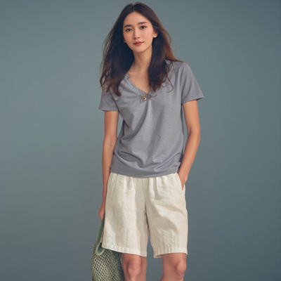 出口天然汉麻料时尚女T吸汗抑菌