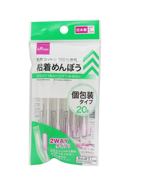 粉色棉棒棉签粘性DAISO
