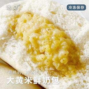 池见 大黄米鲜奶包速冻餐半成品包子馒头儿童快手早点