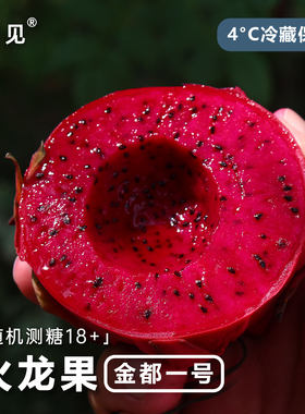 池见金都一号红心火龙果甜香树熟