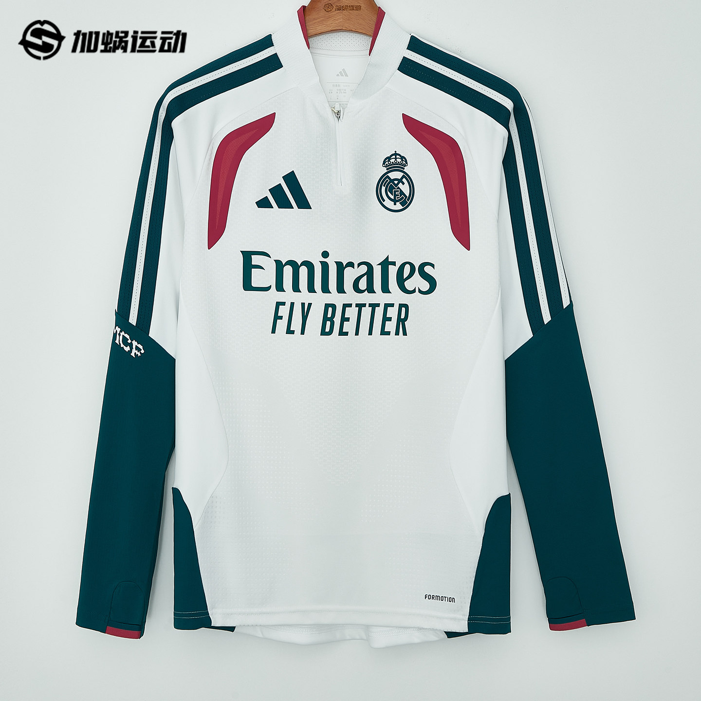 SFS阿迪达斯Adidas26/27皇马球员版半拉链训练服长袖男款KZ2487