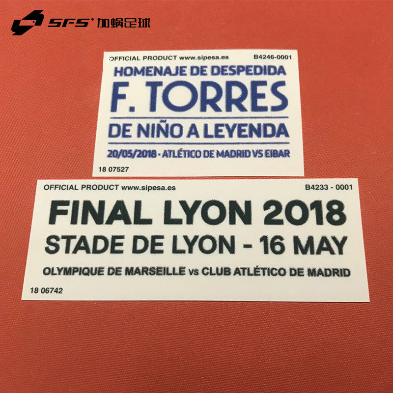 sfs 2018欧洲超级杯1718欧罗巴决赛马德里竞技对赛字托雷斯纪念字