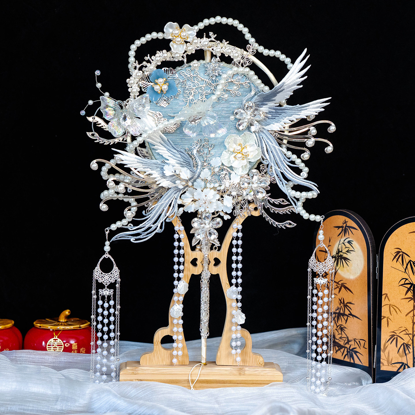 中国风古典新娘团扇闺蜜结婚送礼diy喜扇材料包成品秀禾出嫁团扇,家居饰品,工艺扇/团扇/喜扇/折扇,淘宝优惠券,粉丝福利购,淘宝优惠卷