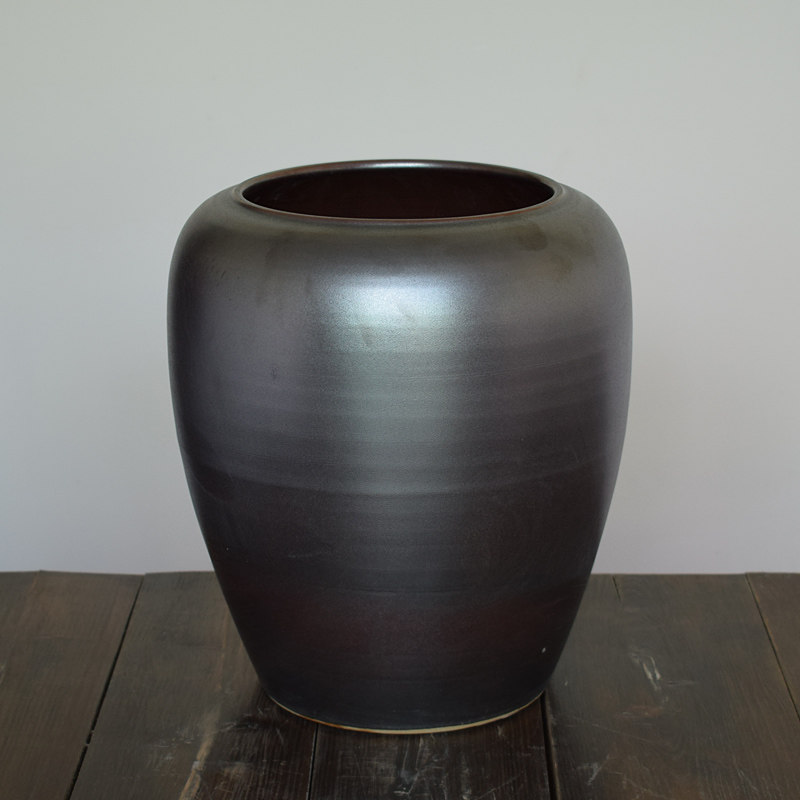 粗陶复古大花器酒店落地大陶罐陶瓷花插仿真花艺花瓶装饰摆件套装