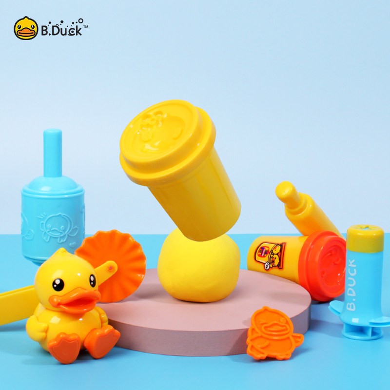 duck小黄鸭儿童橡皮泥无毒安全粘土幼儿宝宝手工轻彩泥套装玩具