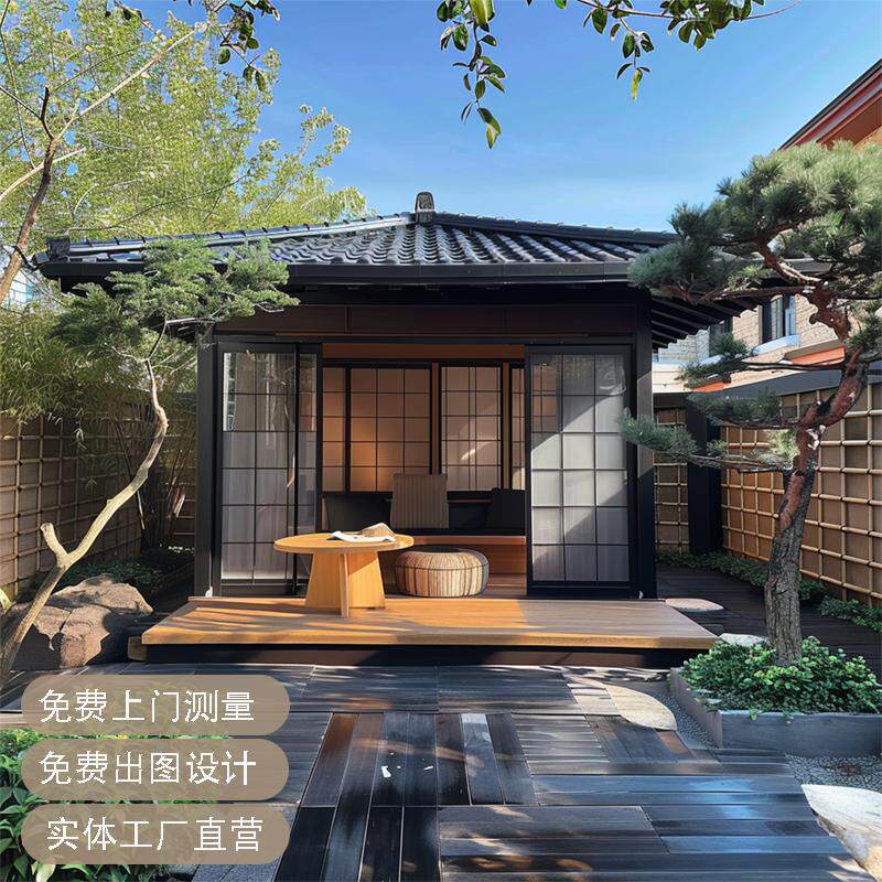 禅意木屋茶室日式庭院