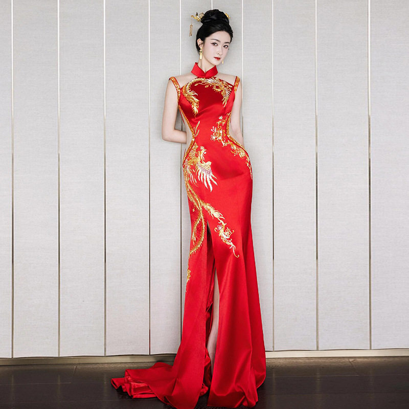 敬酒服2025新款秀禾服小拖尾新娘出阁服中国风国潮嫁衣高档龙凤褂