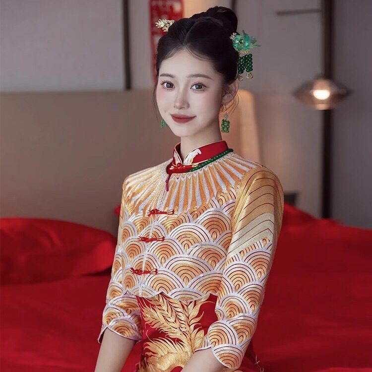 秀禾服旗袍2026新款中式结婚新娘礼服龙凤褂敬酒服明星同款嫁衣女