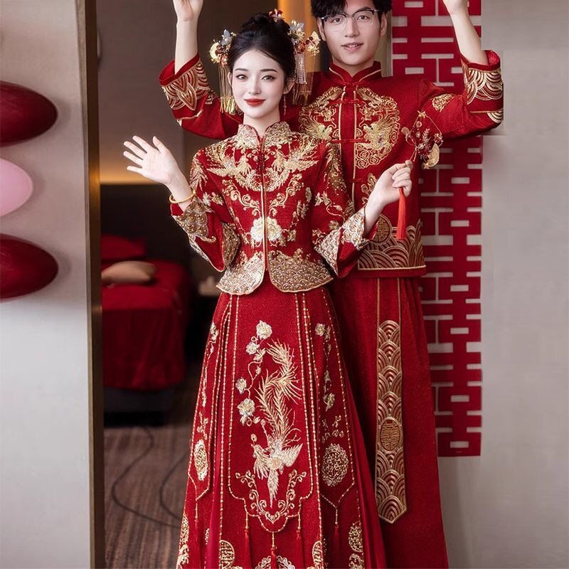 2026新款秀禾服新中式嫁衣新娘礼服龙凤褂结婚敬酒服小个子春夏季图片