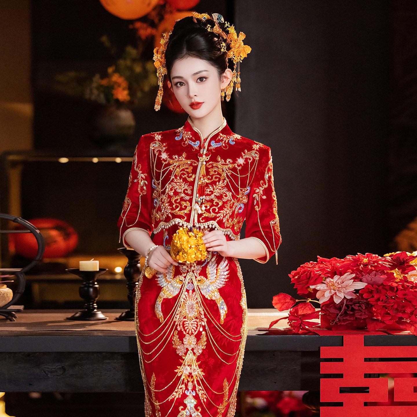 新中式秀禾服新娘礼服2025新款龙凤褂出阁回门接亲敬酒服高级感
