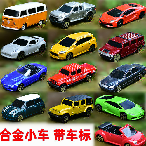 仿真车模小合金车带车标玩具车