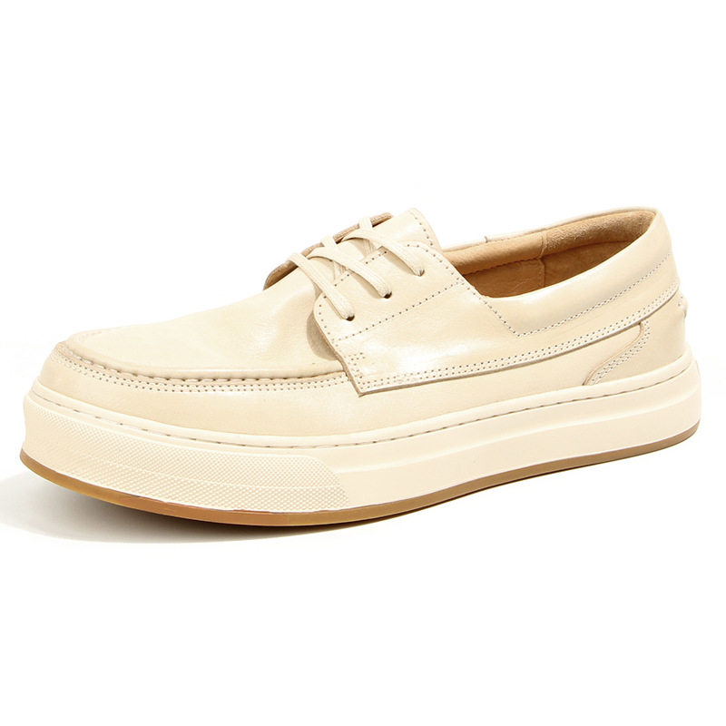 米白微脏做旧植鞣牛皮小白鞋真皮乐福鞋豆豆鞋开车男鞋头层皮手工,流行男鞋,单鞋,淘宝优惠券,粉丝福利购,淘宝优惠卷