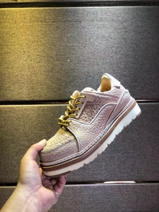 手工定制原色野牛皮胖丁AJ休闲男鞋固特异复古工装板鞋真皮潮鞋