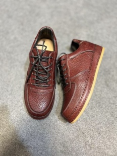 手工缝制野牛皮空军板鞋男士真皮日系复古时尚休闲鞋固特异男鞋