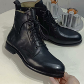 真皮马丁靴固特异手工鞋 头层水洗马皮时装 靴男士 侧拉真皮马丁靴潮