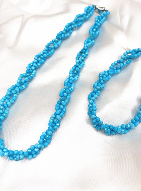 石头质感麻花项链