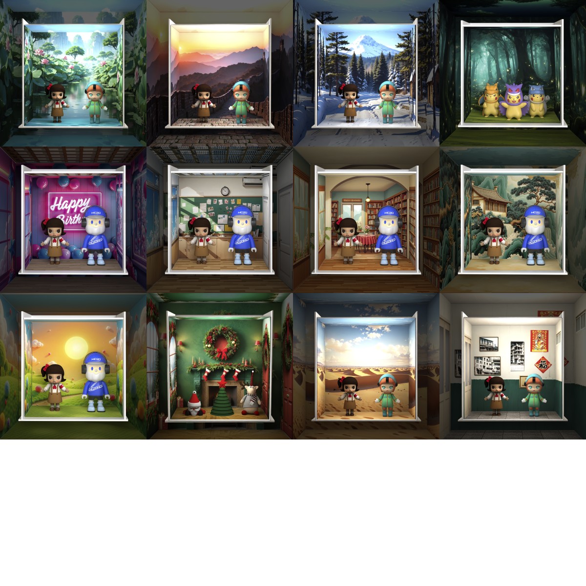 [亚克力磁吸中空相框7]OB11/手办/gsc粘土/手办娃屋展示收纳背景,模玩/动漫/周边/娃圈三坑/桌游,盲盒场景道具娃屋,淘宝优惠券,粉丝福利购,淘宝优惠卷