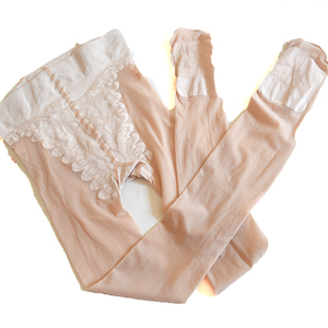 防勾丝天鹅绒连裤袜比基尼裆丝袜夏季薄款蝴蝶档防滑弹力女肉色袜