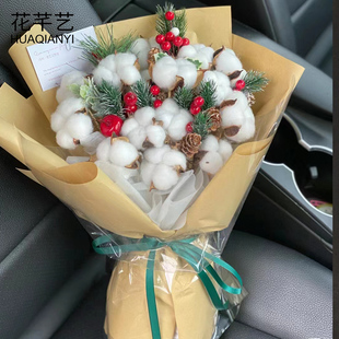 100支天然棉花满天星花束小清新客厅家居北欧装饰ins文艺干花插花