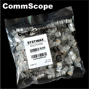 °üÓÊÌØÂô£¡100%³ö¿ÚÔ×°¿µÆÕË®¾§Í· RJ45Ë®¾§Í· Ô×°Commscope