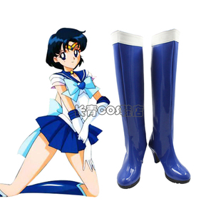 美少女战士 水野亚美cos鞋子游戏动漫周边cosplay鞋来图定做