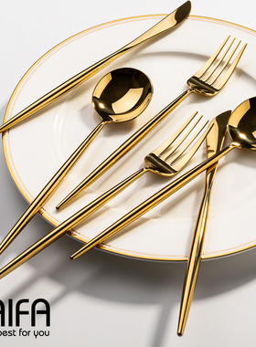 304不锈钢家用欧式西餐餐具套装 刀叉勺三件套全套  主餐叉牛排刀