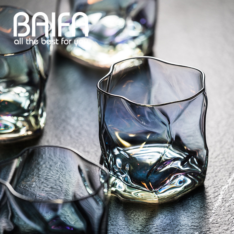 威士忌酒杯 ins风北欧家用白酒洋酒杯子 创意个性商用玻璃杯 水杯