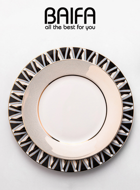 北欧轻奢家用骨瓷盘子碟子餐具深盘套装创意平盘欧式西餐牛排餐盘