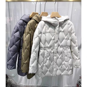 专柜正品BO-227白鸭绒羽绒服2023冬新款连帽休闲气质女士外套上衣